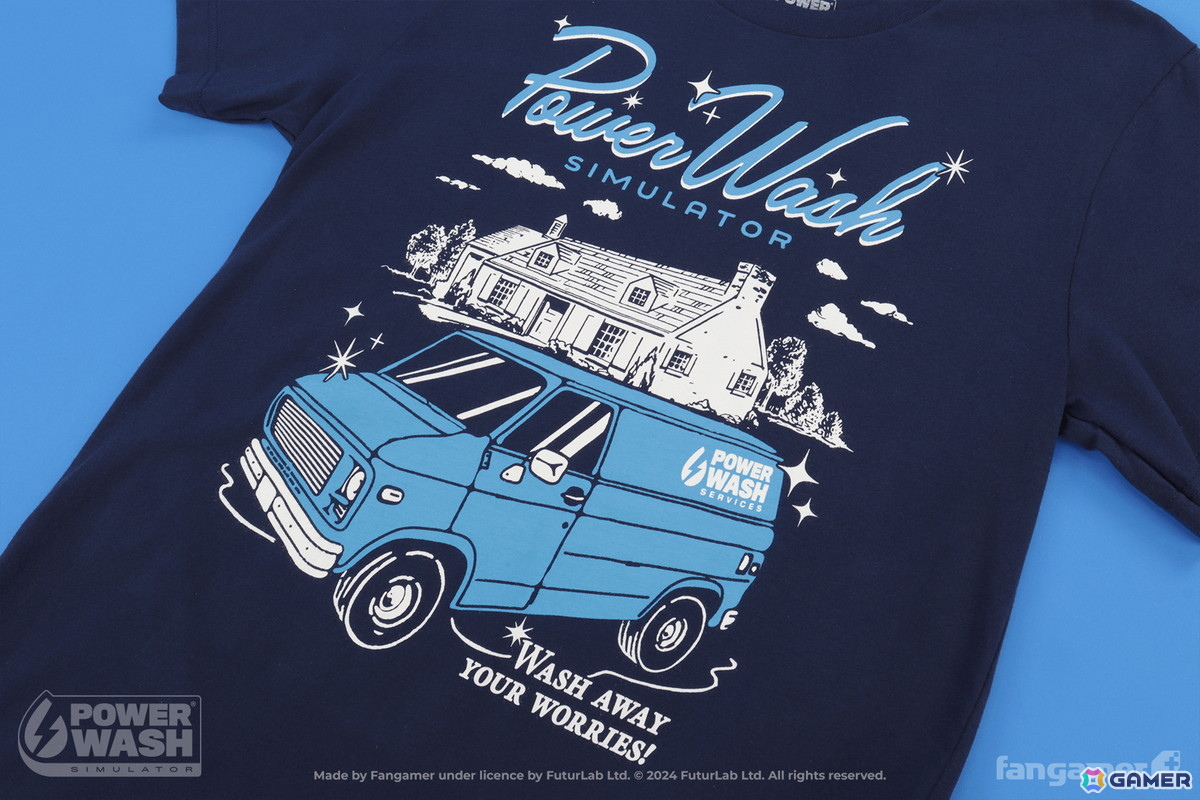 「PowerWash Simulator」コラボのTシャツとピンバッジがFangamer Japanにて販売開始！セット購入でロゴ入りスポンジがもらえるの画像