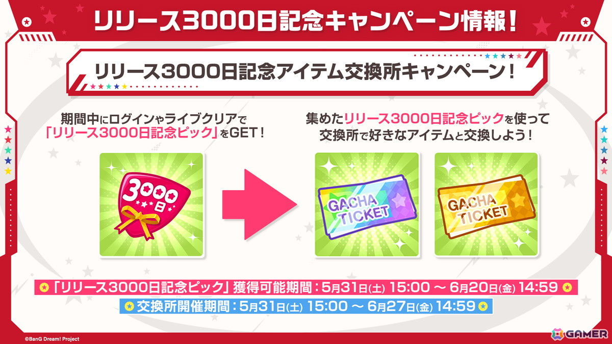 「ガルパ」で氷川日菜、北沢はぐみがドリフェス限定メンバーとして登場！「リリース3000日記念ログインキャンペーン！」もの画像