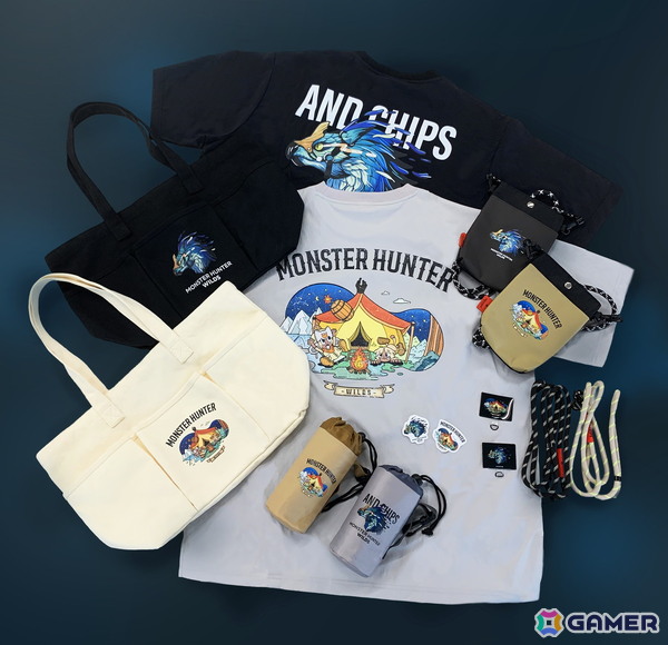 カプコンの「AND CHIPS」より「モンスターハンターワイルズ」デザインのTシャツやトートバッグが登場！デザインはNIKO24氏とROKU氏が担当の画像3