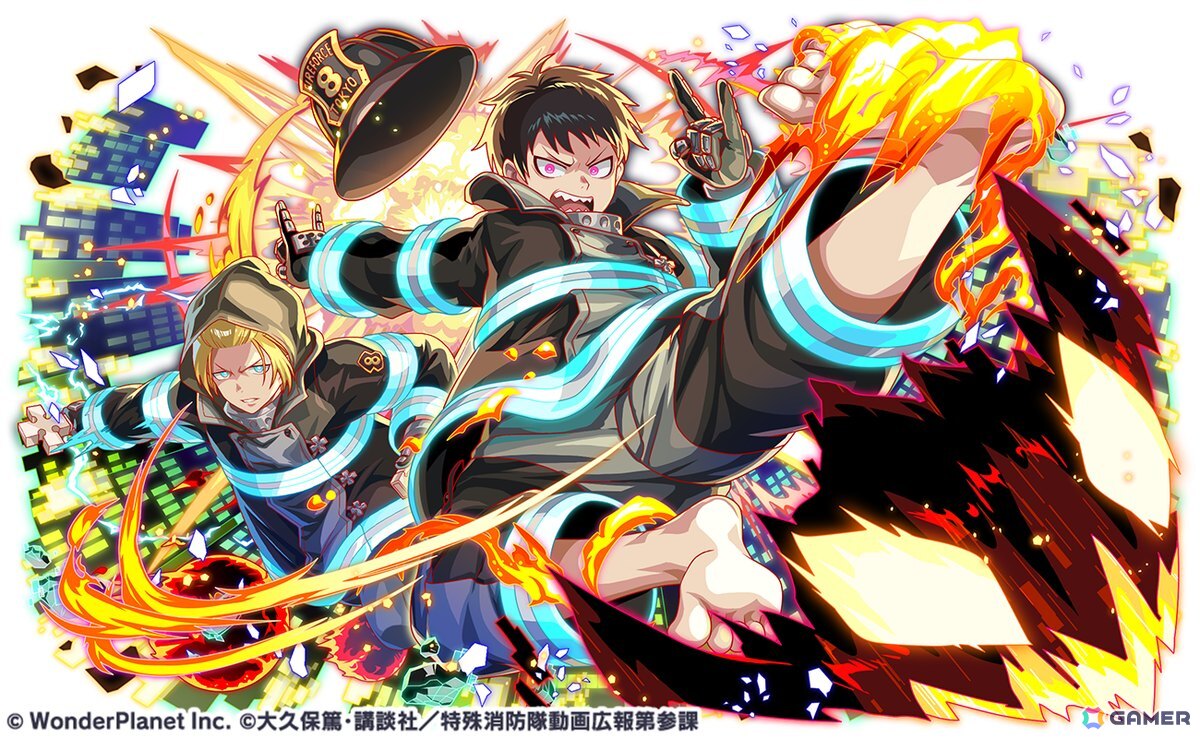 「クラッシュフィーバー」とアニメ「炎炎ノ消防隊 参ノ章」とのコラボイベントが5月31日より開催!森羅日下部&アーサー・ボイルや新門 紅丸らがガチャに登場の画像