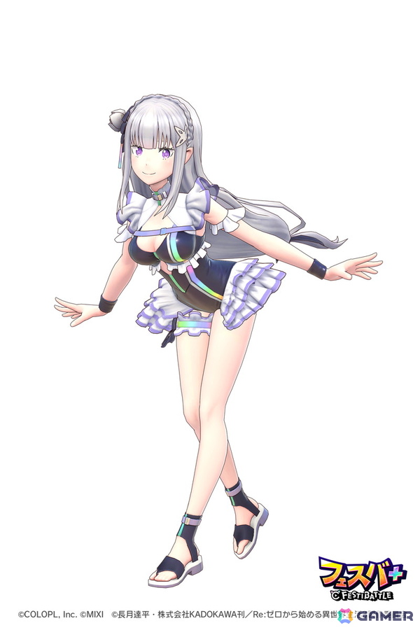 「フェスバ＋」で「Re:ゼロから始める異世界生活」とのコラボイベントがスタート！新ヒーロー「エミリア（CV：高橋李依）」のバトルウェア2種がガチャに登場の画像4