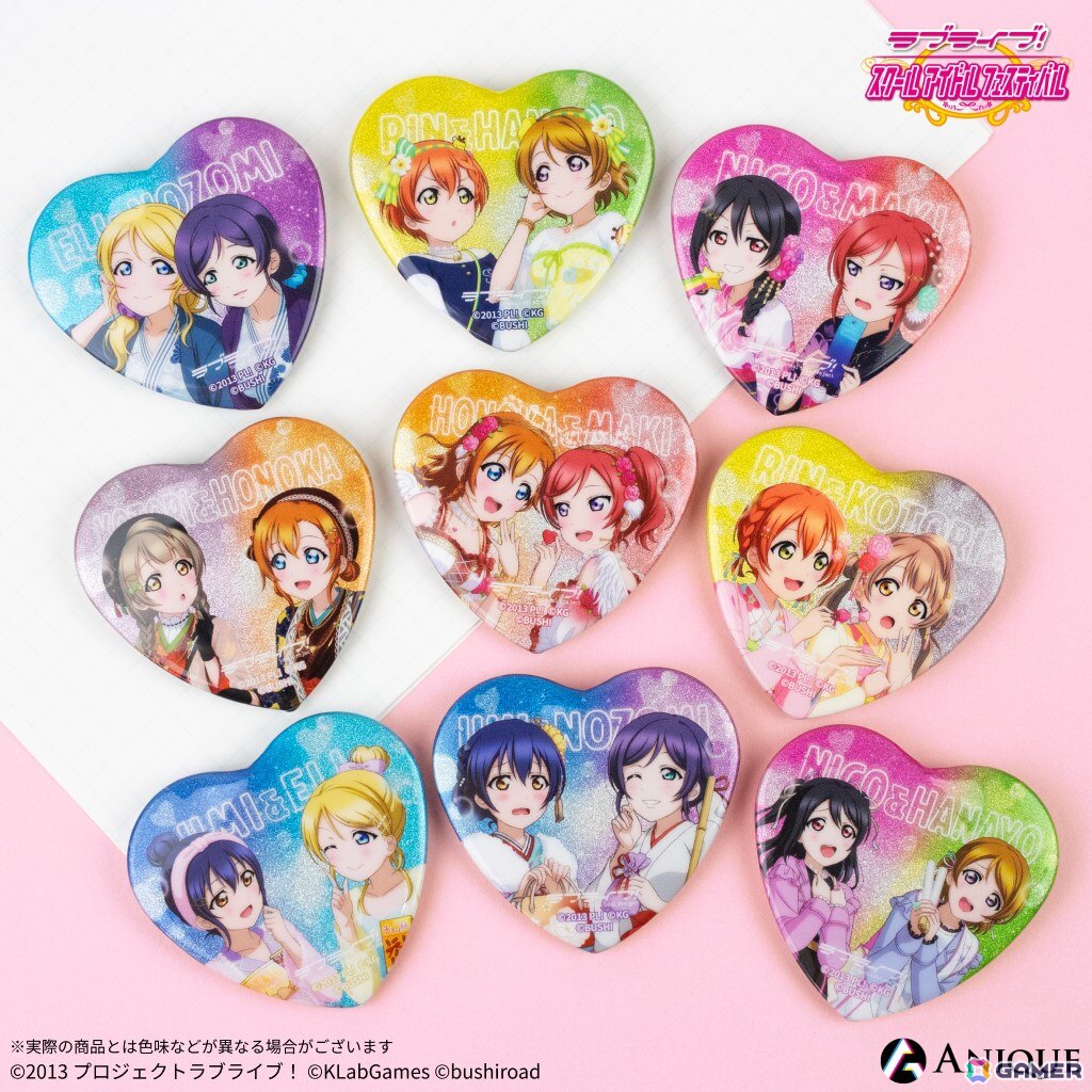 ラブライブ Aqours 缶バッジ　ペアイラスト　善子　梨子　4個セット ラブライブ Aqours 缶バッジ ペアイラスト 善子 梨子 16個セット