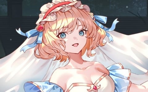 「東方幻想エクリプス」花嫁姿のアリス（CV：鷲見友美ジェナ）や魔理沙の★5想起カード「純白の魔法」が願掛けに登場！