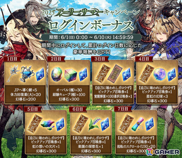 「FFBE幻影戦争」URユニット「忌刀に喰われしガロウザ」（CV：大塚芳忠）が登場！ピックアップ召喚券などがもらえるログインボーナスもの画像5