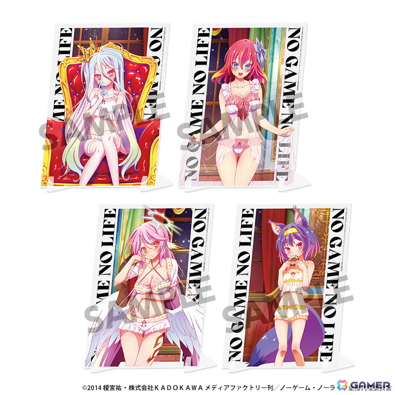ノーゲーム・ノーライフ ビジュアルアクリルプレート　ナイトウェア　特典A賞 ノーゲーム・ノーライフ POP UP SHOP ～パジャマパーティー