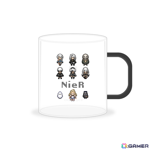 「NieR」シリーズキャラがドット絵に！ガラスマグカップやフレークシール、ラバーストラップが登場の画像1