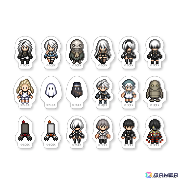 「NieR」シリーズキャラがドット絵に！ガラスマグカップやフレークシール、ラバーストラップが登場の画像3