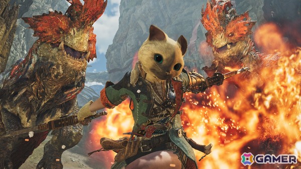 「モンスターハンターワイルズ」アイルーの顔を模した頭装備「【アイルーフェイクα】」を入手できるイベントクエスト「三人寄ればケマトリス！」が配信！の画像1
