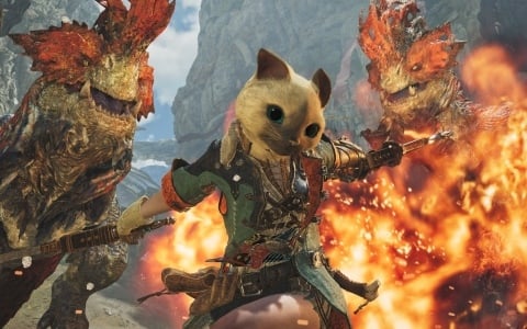 「モンスターハンターワイルズ」アイルーの顔を模した頭装備「【アイルーフェイクα】」を入手できるイベントクエスト「三人寄ればケマトリス！」が配信！