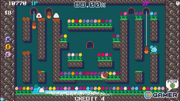 80年代後半のアーケードゲームを彷彿とさせる固定画面アクション「ブルームパラダイス」が6月19日にリリース!の画像