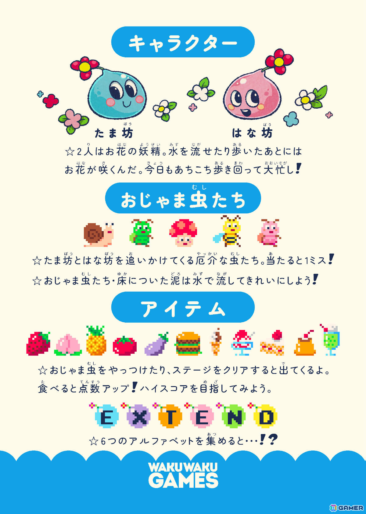 80年代後半のアーケードゲームを彷彿とさせる固定画面アクション「ブルームパラダイス」が6月19日にリリース！の画像12