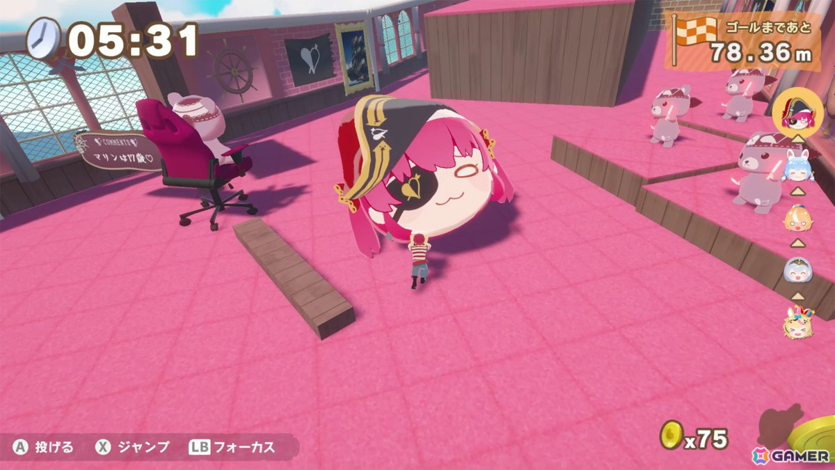 マリン船長の“お宝”を転がす3Dパズルアクション「ホロライブごろごろマウンテン」の無料体験版がSteamにて配信!の画像