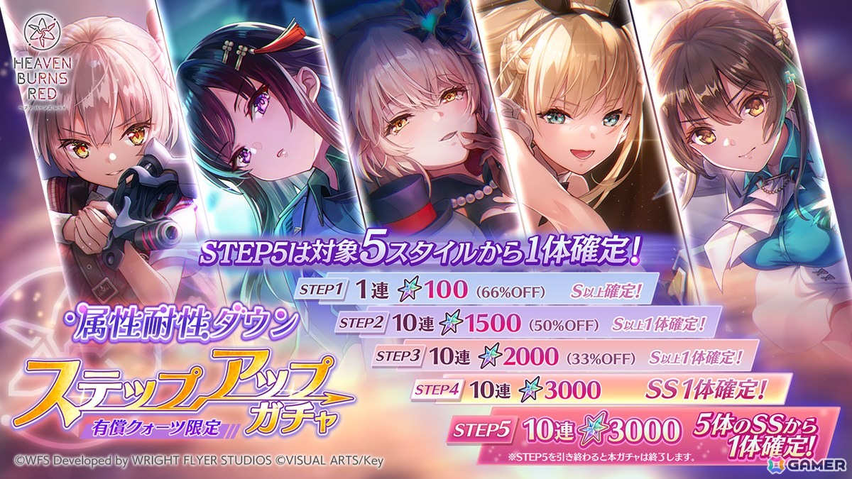 「ヘブバン」SS［Lead by Example］二階堂三郷などが登場する「属性耐性ダウン ピックアップガチャ」開催！の画像