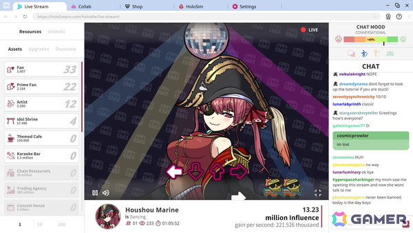ホロライブタレントを人気配信者に育てるクリッカーゲーム「Holoidle」がSteamにて配信！森カリオペさん、がうる・ぐらさん、宝鐘マリンさんが登場の画像