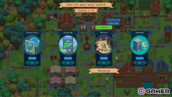 MMORPG開発会社経営SLG「Let's Build a Dungeon」友達と一緒に遊べる協力プレイモードが登場！業界に一石投じるパロディゲーム「バディランド」もの画像2