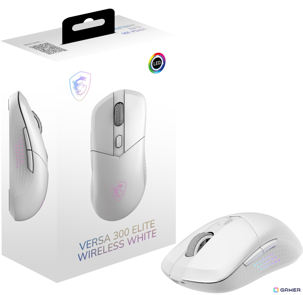 MSIよりシンプルな形状のゲーミングマウス「VERSA 300 ELITE WIRELESS WHITE」と「VERSA 300 WIRELESS WHITE」が発売!の画像