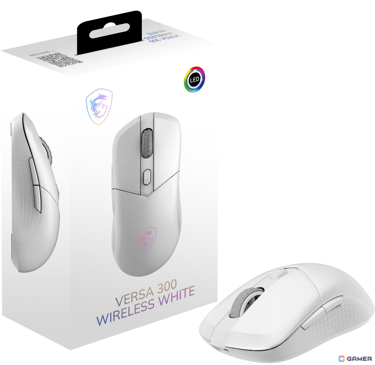 MSIよりシンプルな形状のゲーミングマウス「VERSA 300 ELITE WIRELESS WHITE」と「VERSA 300 WIRELESS WHITE」が発売!の画像