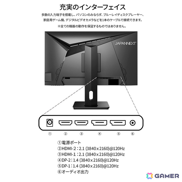 JAPANNEXTより120Hz・4Kに対応した28インチのゲーミングモニター「JN-28IPS120UHD-HSP」が発売！の画像8