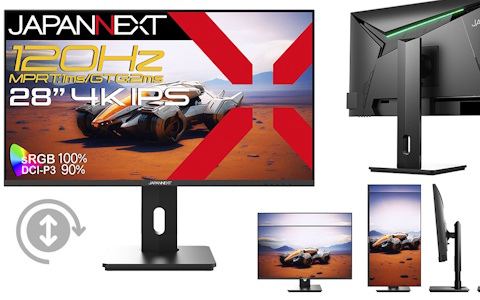 JAPANNEXTより120Hz・4Kに対応した28インチのゲーミングモニター「JN-28IPS120UHD-HSP」が発売！