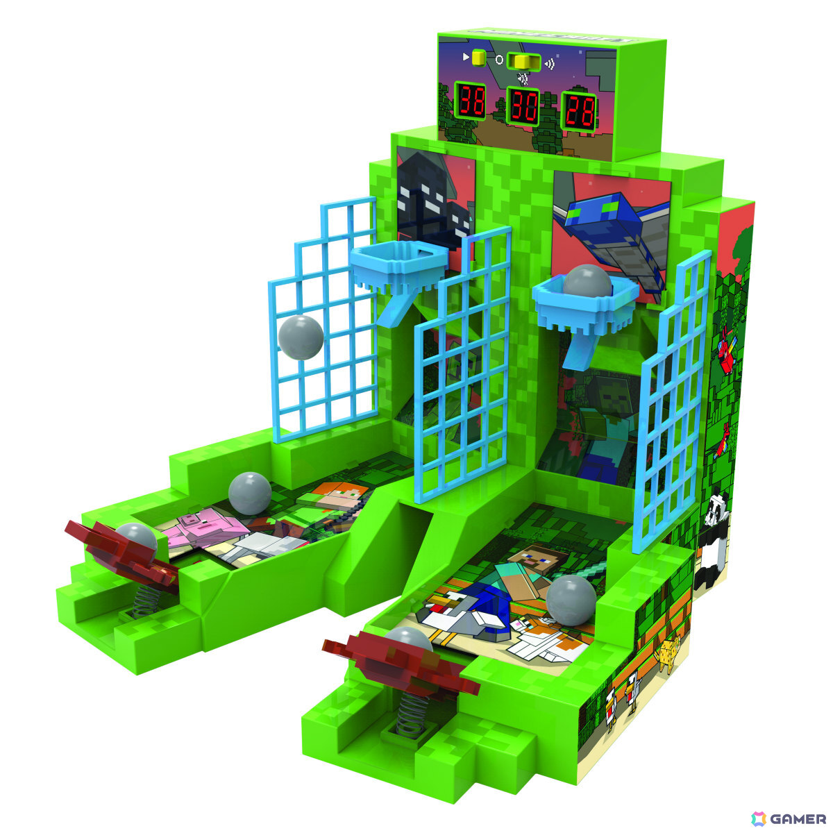 「Minecraft」自宅で遊べるクレーンゲームやエアホッケー、ピンボールなどの予約販売が開始!の画像
