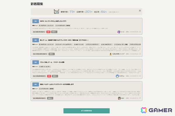 集英社、商業的な成功を目指すゲームクリエイター同士がチームを作れるオンラインコミュニティ「CAMP TEAM-UP PRO」を始動の画像2
