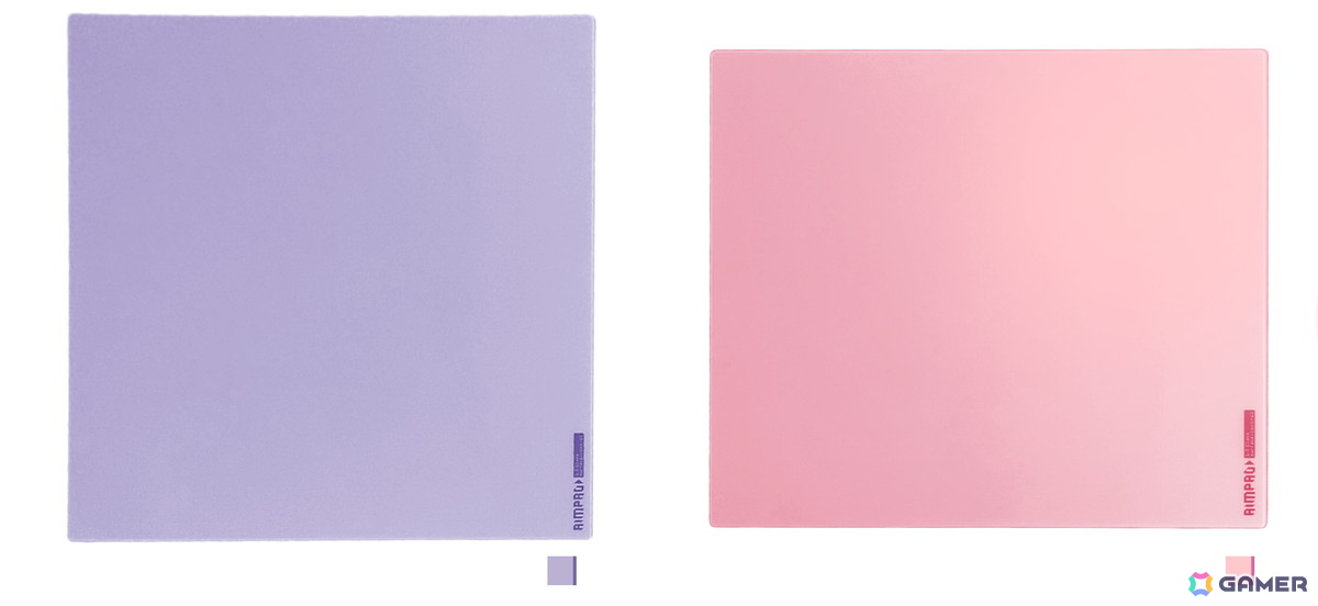 A5よりガラス製ゲーミングマウスパッド「AIMPAD glass 1.5」に青紫カラーとピンクカラーが追加!500×500mmサイズと490×420mmサイズ2種展開にの画像