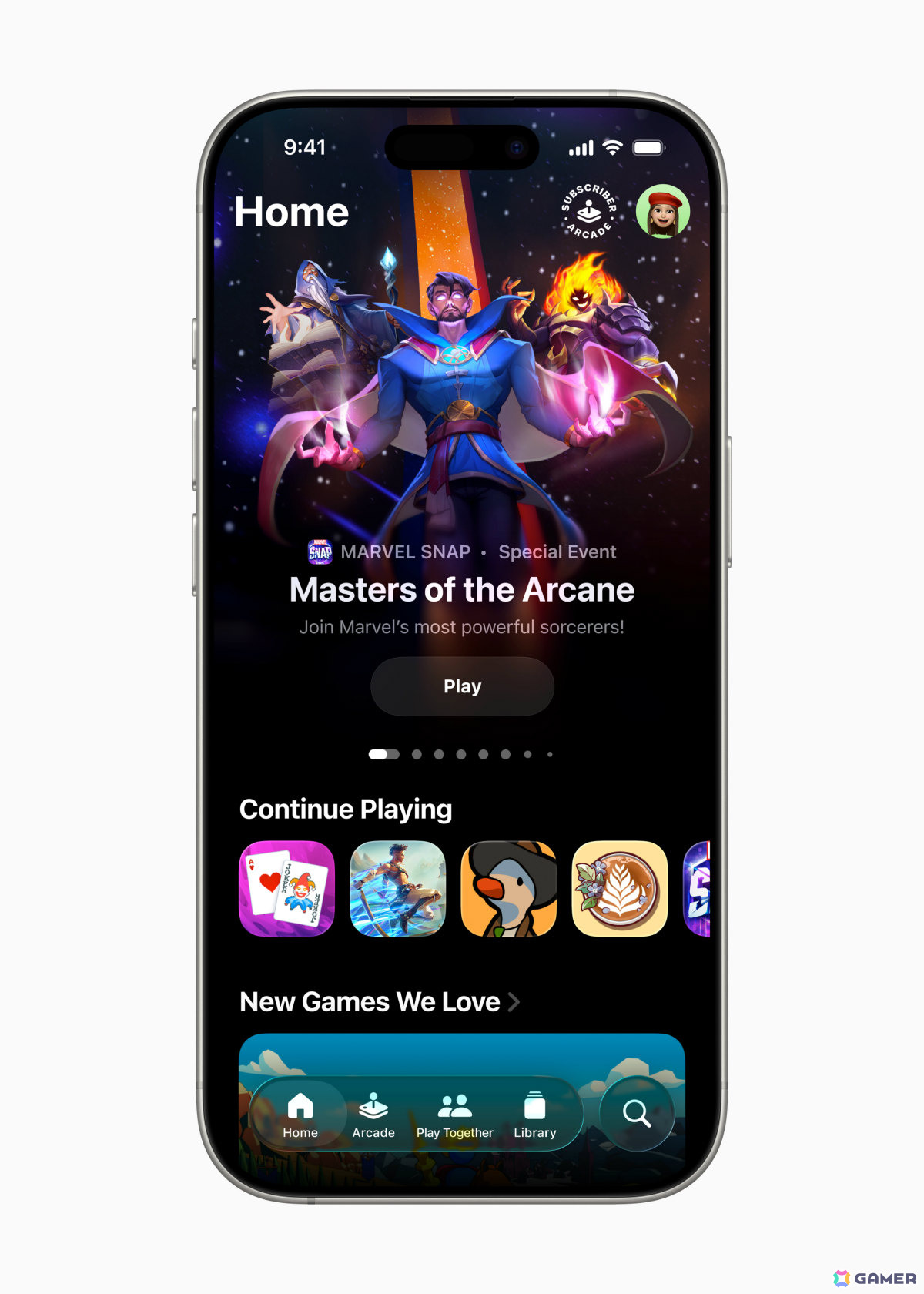 「iOS 26」で新たなアプリ「Apple Games」が登場!ダウンロードしたゲームのイベントやアップデート情報などを一括管理の画像