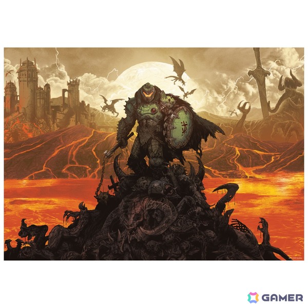 「DOOM: The Dark Ages」公式ライセンス商品の予約販売が開始！シリアルナンバー入りのアートプリントやシールドソーメダリオンなど4種がラインアップの画像3