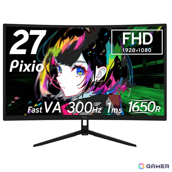 Pixio、300Hzに対応した27インチ湾曲FHDゲーミングモニター「PXC279 WAVE」の予約販売を6月13日より開始！の画像2