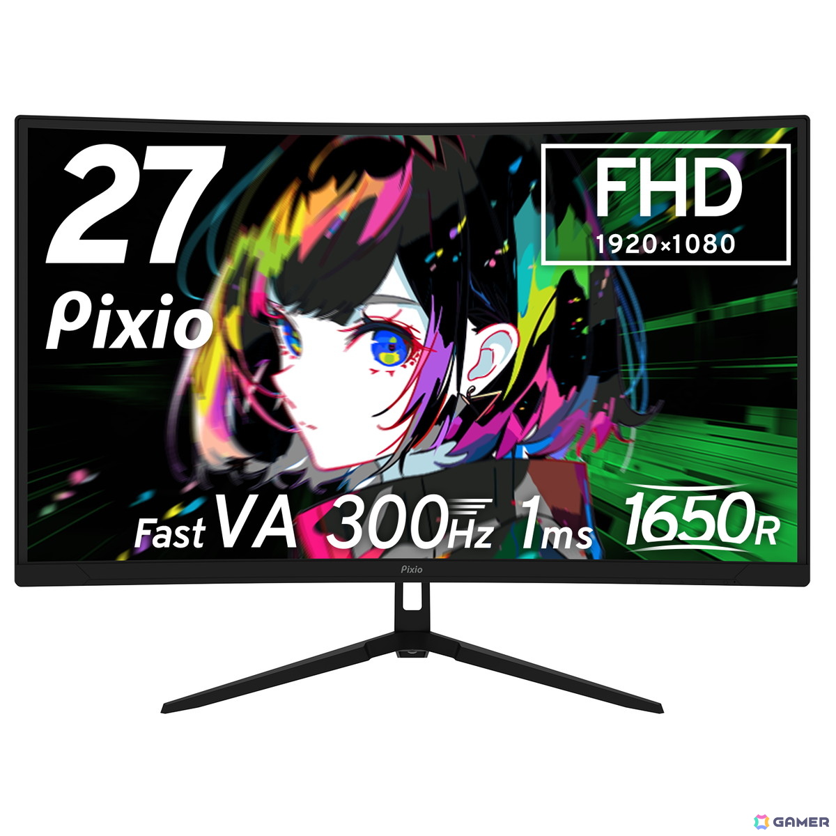 Pixio PXC279 Wave White ゲーミングモニター27インチ湾曲 PXC279 Wave 27