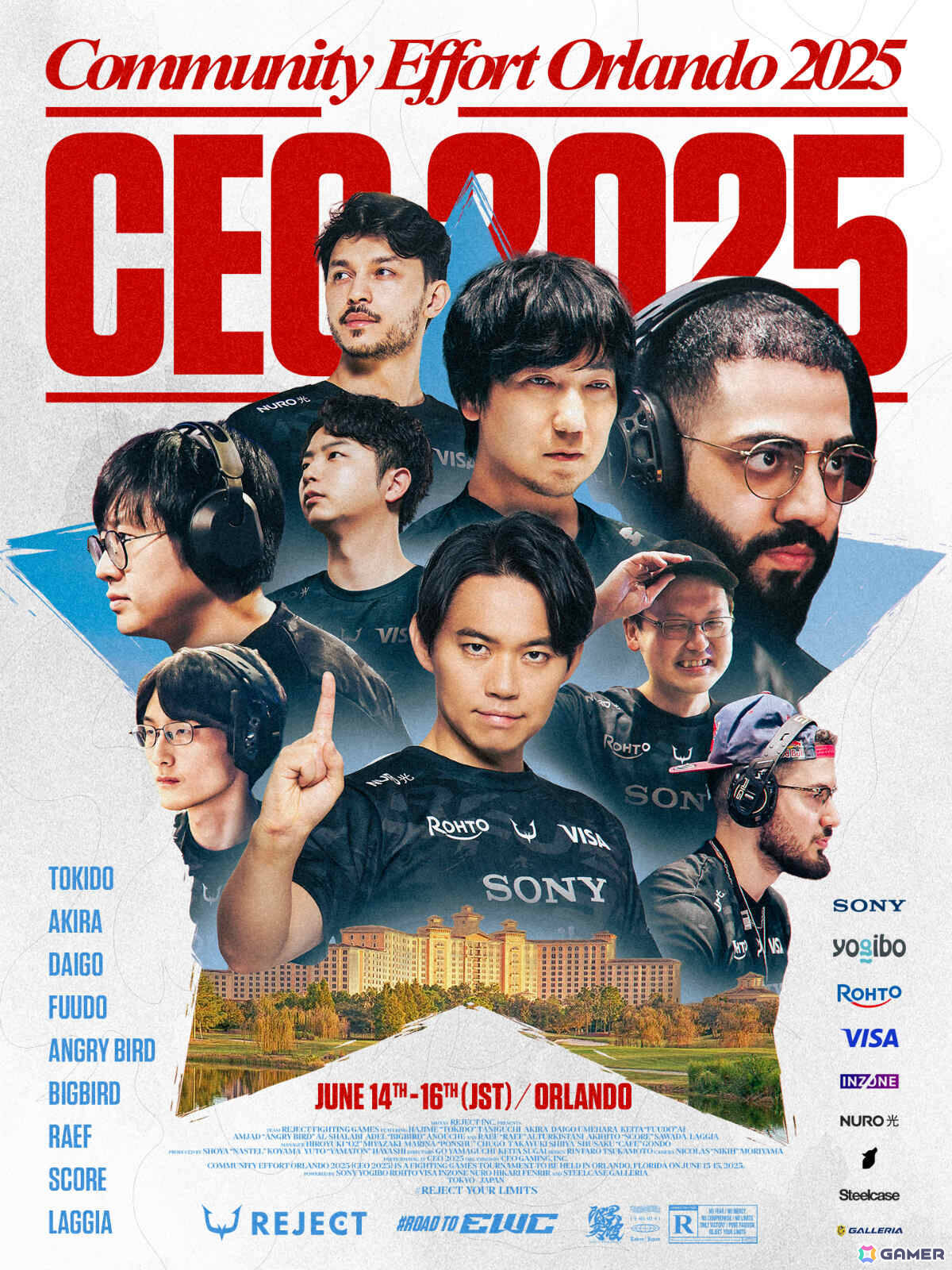 「REJECT」ときど選手、ウメハラ選手ら格闘ゲーム部門の選手がアメリカで行われる「CEO 2025」に出場!の画像