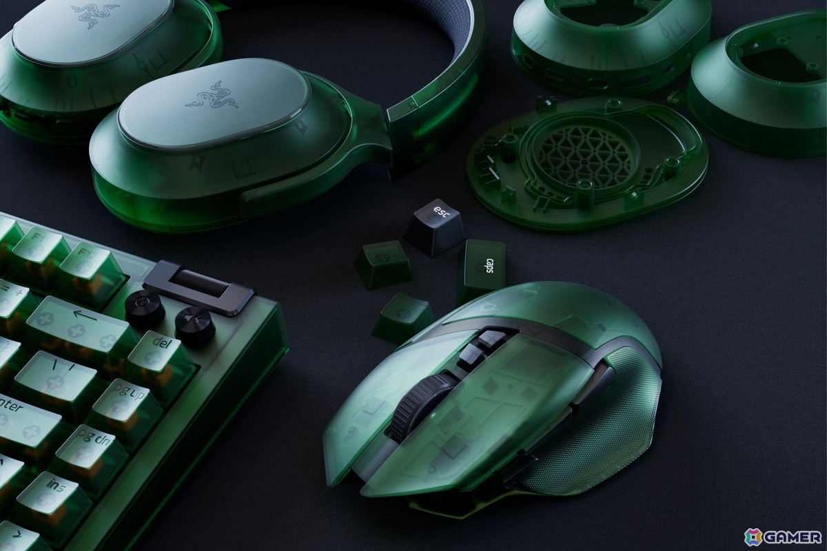Razerより透明なデザインが目を引く「Razer Phantom Collection」が発売！マウス、キーボード、ヘッドセット、マウスパッドの4製品が登場の画像