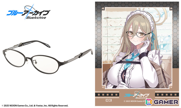 「ブルアカ」ネル、アカネ、トキをイメージしたコラボ眼鏡の予約受付が開始！ポップキュン（POPQN）先生描き下ろしクリアファイルが予約特典にの画像7