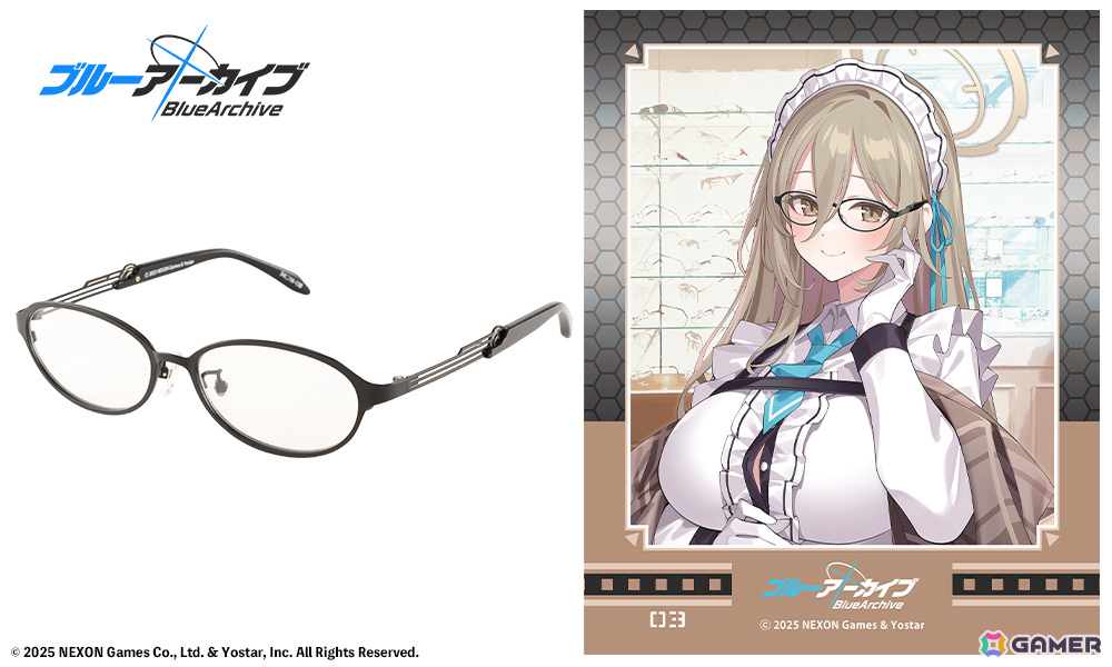 「ブルアカ」ネル、アカネ、トキをイメージしたコラボ眼鏡の予約受付が開始!ポップキュン(POPQN)先生描き下ろしクリアファイルが予約特典にの画像