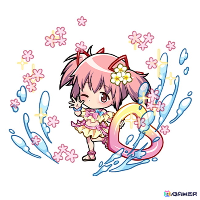 「ポコロンダンジョンズ」で「劇場版 魔法少女まどか☆マギカ」コラボ開催！水着姿の鹿目まどか、暁美ほむら、巴マミ、美樹さやか、佐倉杏子、百江なぎさが登場の画像