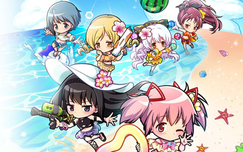 「ポコロンダンジョンズ」で「劇場版 魔法少女まどか☆マギカ」コラボ開催！水着姿の鹿目まどか、暁美ほむら、巴マミ、美樹さやか、佐倉杏子、百江なぎさが登場
