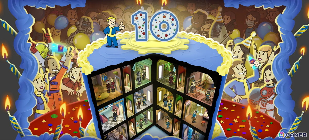 Vault管理シム「Fallout Shelter」が10周年！世界累計インストール数は2億3,000万件を突破の画像1