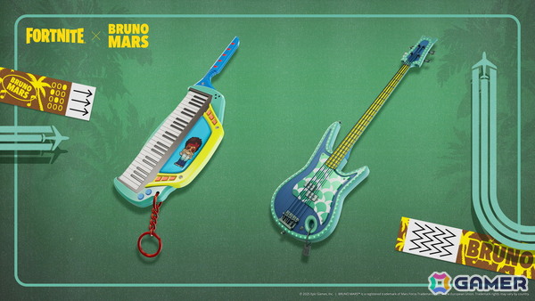 「Fortnite Festival」シーズン9のアイコンにBruno Marsさんが登場！「Die With A Smile」のMVをイメージしたアイテムなどが追加の画像
