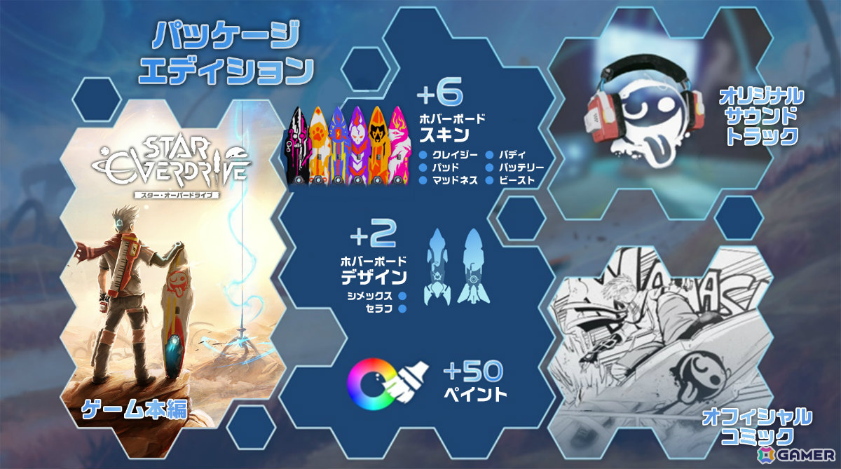 ホバーボードで惑星を駆け巡るオープンワールドアクション「スター・オーバードライブ」のPS5パッケージ版「プレミアムパック」が発売!の画像
