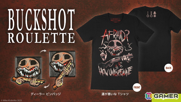 「Buckshot Roulette」と「RimWorld」のグッズがFangamer Japanにて発売！Tシャツやデスクマットなど4つのグッズが登場の画像1