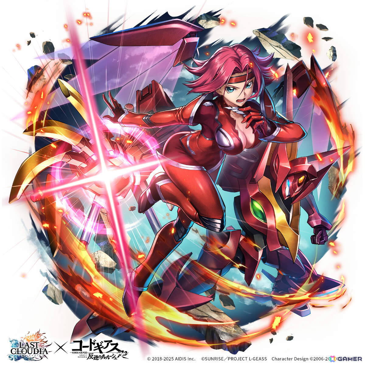 「ラストクラウディア」TVアニメ「コードギアス 反逆のルルーシュ R2」とのコラボが開催!カレン(CV:小清水亜美)がコラボユニットとしてガチャに登場の画像