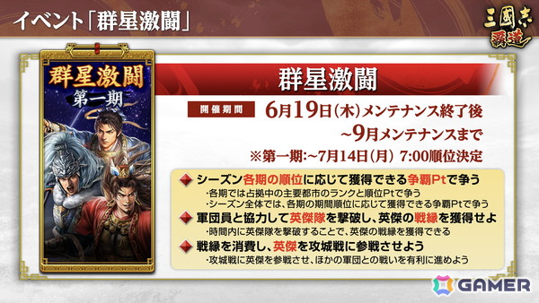 「三國志 覇道」で新長期イベント「群星激闘」が開幕！極求賢令には新LR武将「魏延」「管夷吾」が登場の画像3
