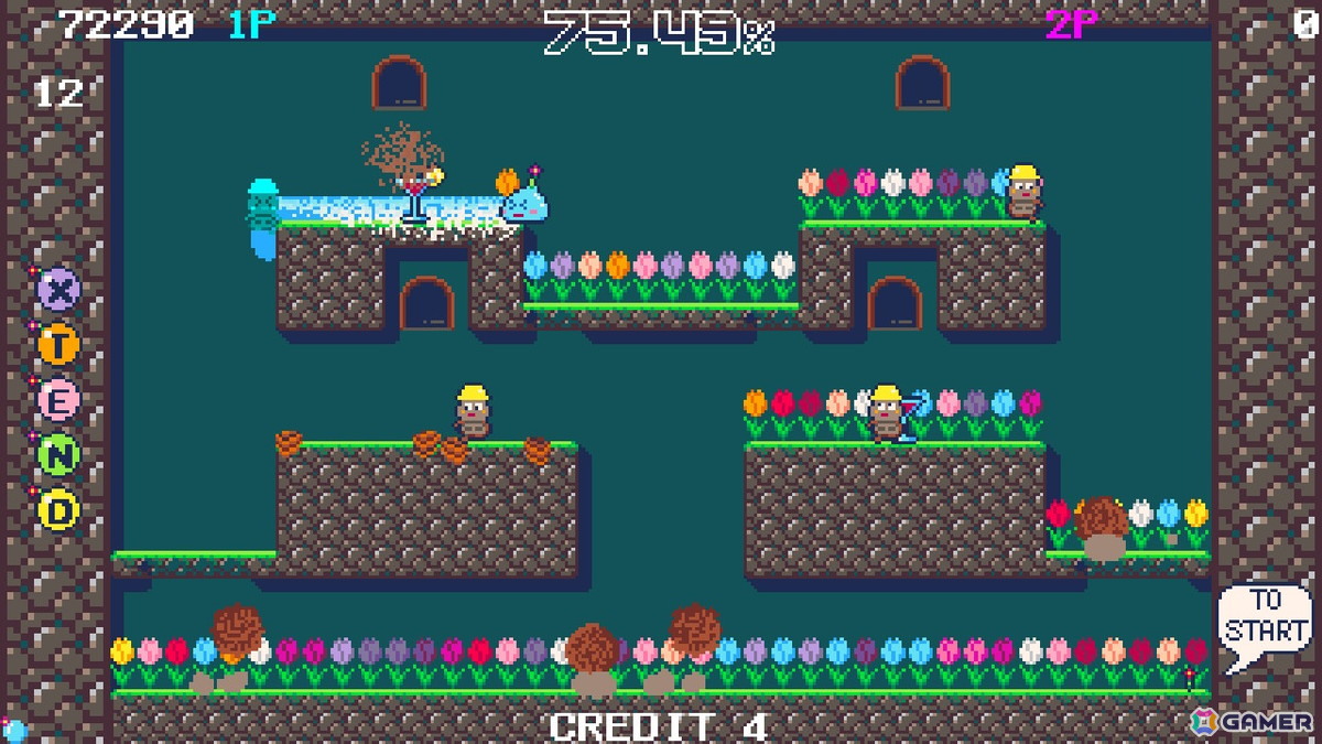 固定画面アクションゲーム「ブルームパラダイス」がSwitchとSteamにて配信！1つのソフトで2人プレイが可能の画像2