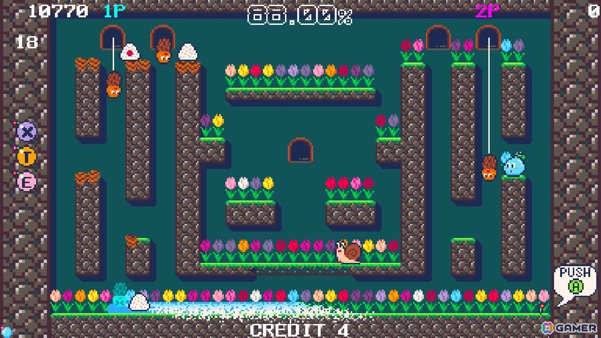 固定画面アクションゲーム「ブルームパラダイス」がSwitchとSteamにて配信！1つのソフトで2人プレイが可能の画像5