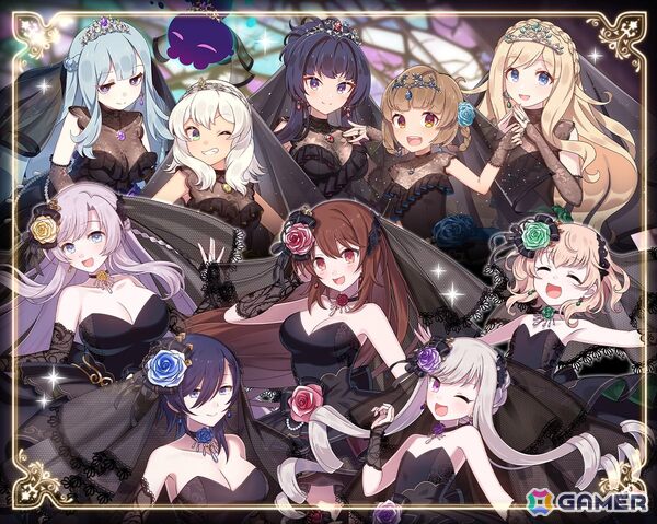 「ごまおつ」でウェディングイベント「黒花嫁は茨に咲き誇る～悲憤はモノクロームに包まれて～」が開催！黒いウェディングドレス姿の学園乙女たちがガチャに登場の画像4
