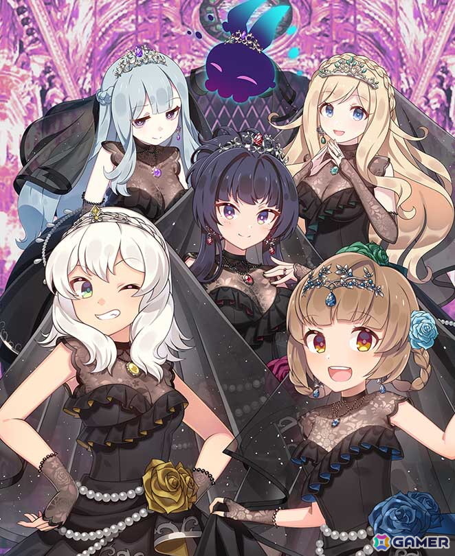 「ごまおつ」でウェディングイベント「黒花嫁は茨に咲き誇る～悲憤はモノクロームに包まれて～」が開催！黒いウェディングドレス姿の学園乙女たちがガチャに登場の画像