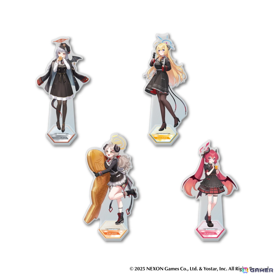 「ブルアカ」とGiGOのコラボキャンペーンが7月5日よりスタート!ハルナ、アカリ、イズミ、ジュンコのコラボたい焼きやオリジナルグッズが販売の画像