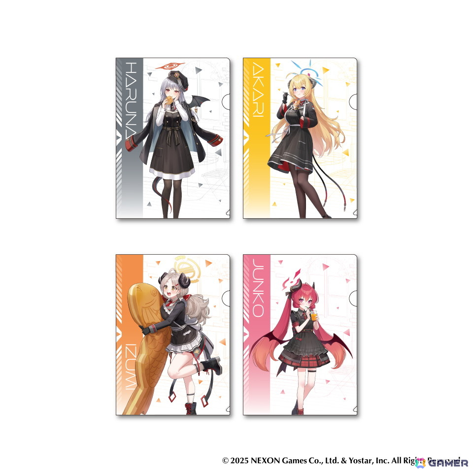 「ブルアカ」とGiGOのコラボキャンペーンが7月5日よりスタート!ハルナ、アカリ、イズミ、ジュンコのコラボたい焼きやオリジナルグッズが販売の画像