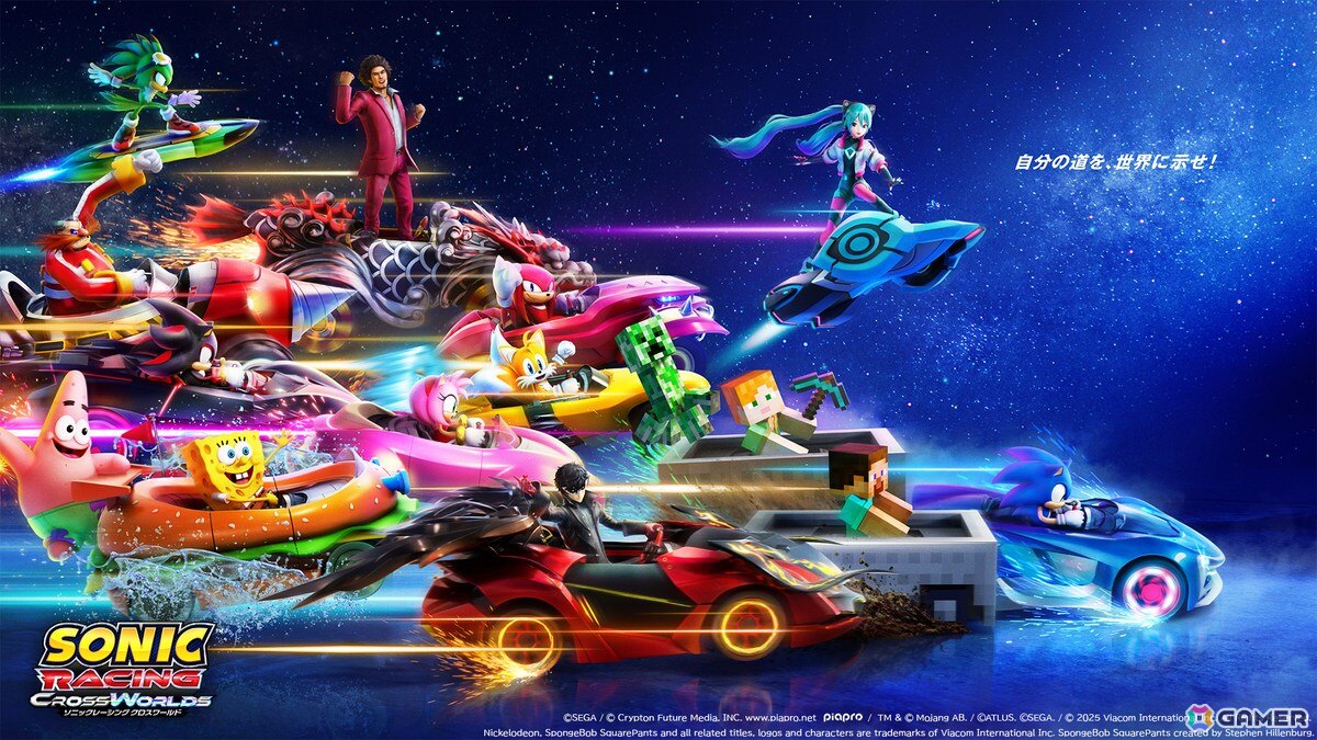 「ソニックレーシング クロスワールド」シーズンパスのDLC第2弾として「スポンジ・ボブ」が登場!の画像