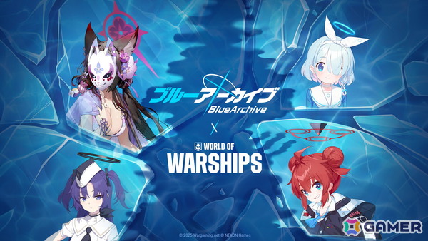 ユウカやワカモらが艦長として登場する「World of Warships」×「ブルアカ」コラボ第2弾が7月10日より順次開催！アビドス対策委員会メンバーの復刻もの画像1